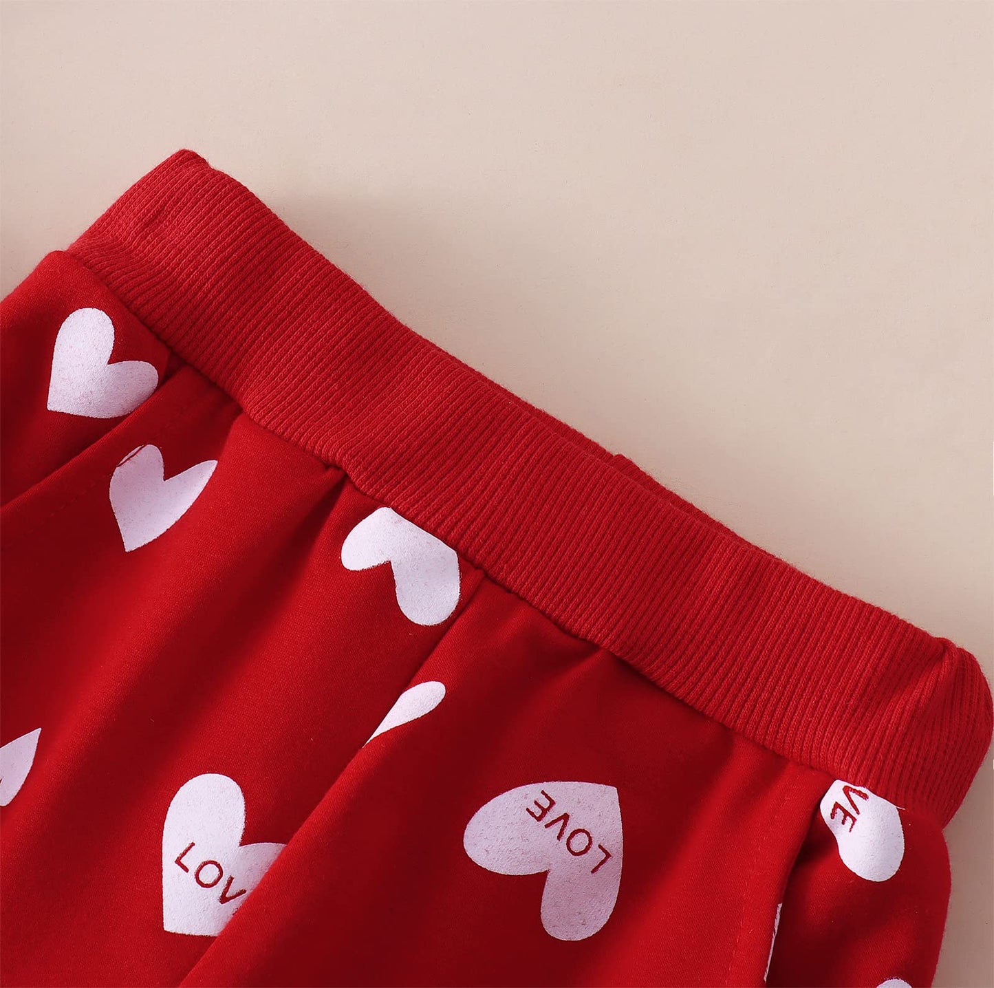 Cm C&M Wodro Toddler Girls Clothing Sets Valentine Fashion Sweatshirts Baby Fall Winter Outfits Heart Print Top And Pants(Pink,4