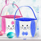 Atonofun 2 Packs Easter Basket Set, Easter Bunny Basket Gift Baskets Bags For Kids, Canvas Tote Bags Bunny Easter Bucket For Eas