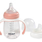 Beaba 2-In-1 Baby Bottle To Transition Sippy Cup, No Spill Sippy Cup, Includes Removable Handles, Silicone Baby Bottle Nipple An