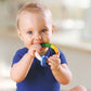 HABA Wooden Rainbow Teething Rattle Toy for Babies 0-18 Months - Kringlering Wood Grasping Toy with Plastic Rings - Sensory Toys