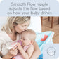 NUK Smooth Flow Anti Colic Baby Bottle, 5 oz, 4 Pack, Pink Bunnies,4 Count (Pack of 1)