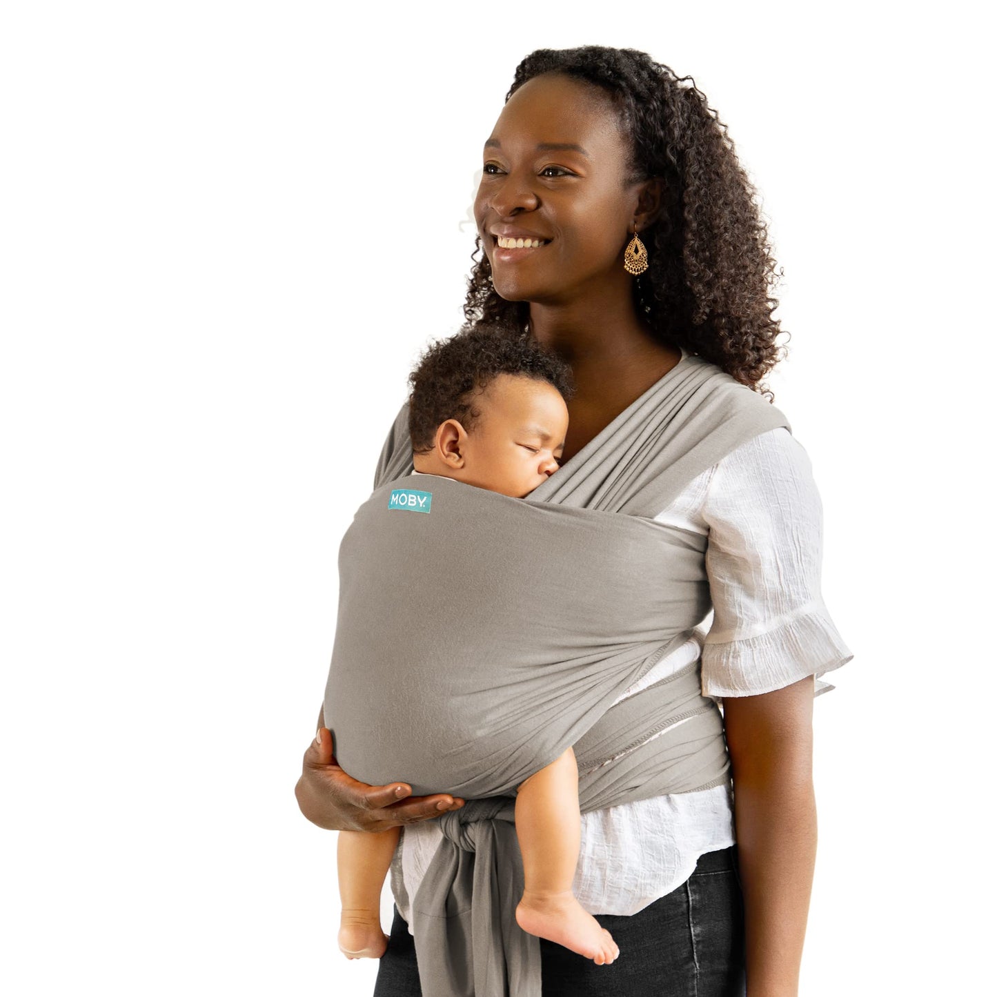 Moby Baby Wrap Carrier Classic for Newborns to Toddlers (8-33lbs), Infant Sling Carrier, Lightweight & Hands Free Design, Adjust