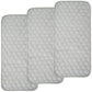 BlueSnail Quilted Thicker Waterproof Changing Pad Liners 3 Count(Gray 13    x 27   )