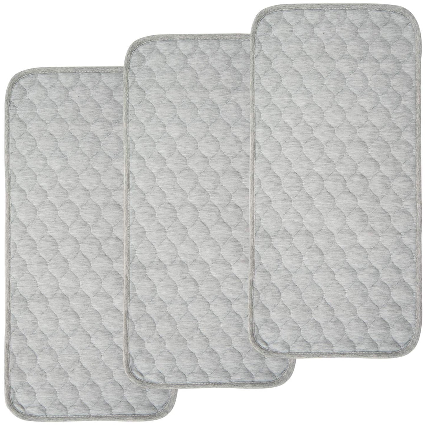 BlueSnail Quilted Thicker Waterproof Changing Pad Liners 3 Count(Gray 13    x 27   )