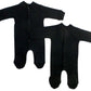 Black Interlock Sleep & Play (Pack Of 2)