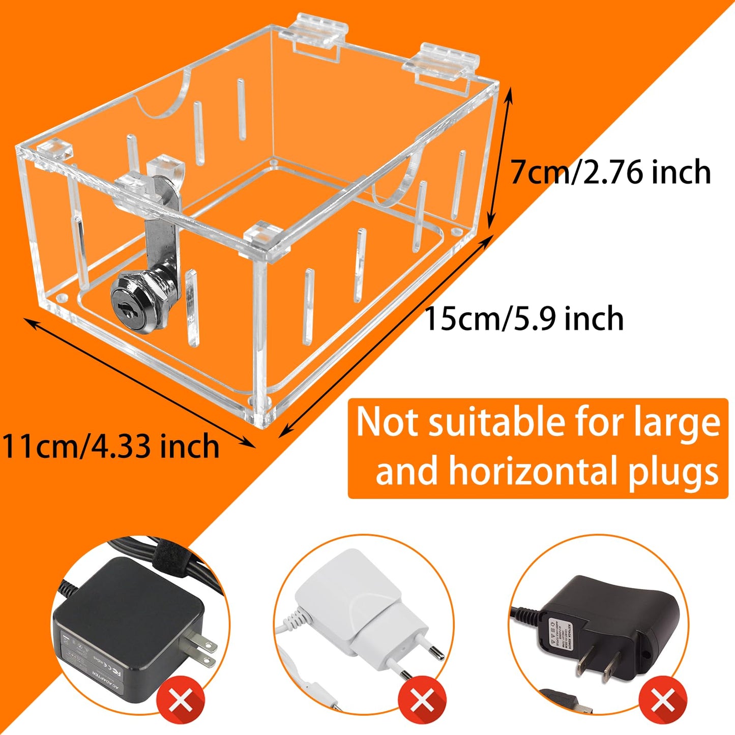 Groword Baby Safety Outlet Cover Box,Outlet Covers,Plug Covers For Electrical Outlets,Socket Covers For Outlets Fit 4.95' H X 3