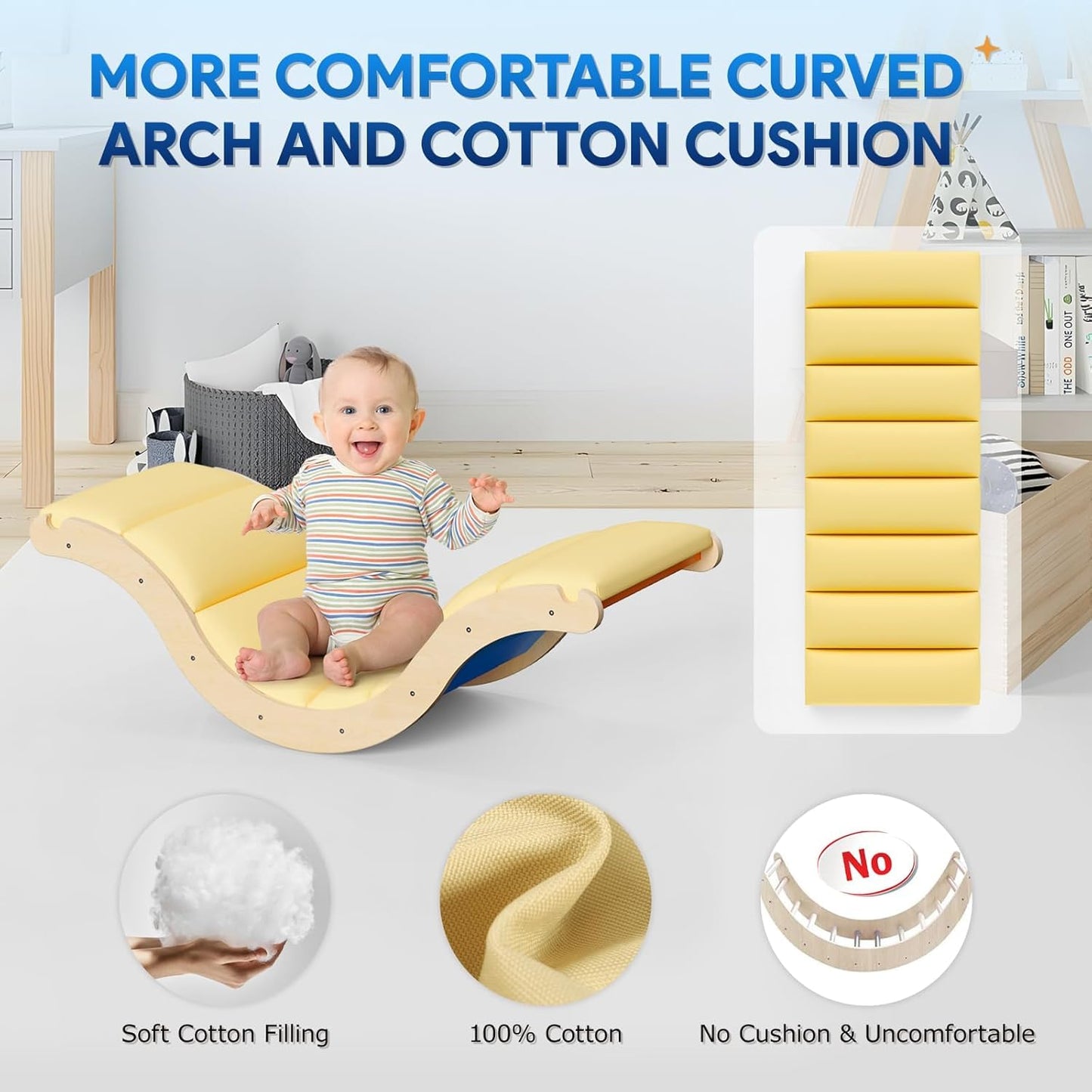 Pikler Triangle Set With Cushion, 9-In-1 Kids Climbing Toys For Toddlers 1-3 Inside, Montessori Toddler Climbing Toys Indoor, La
