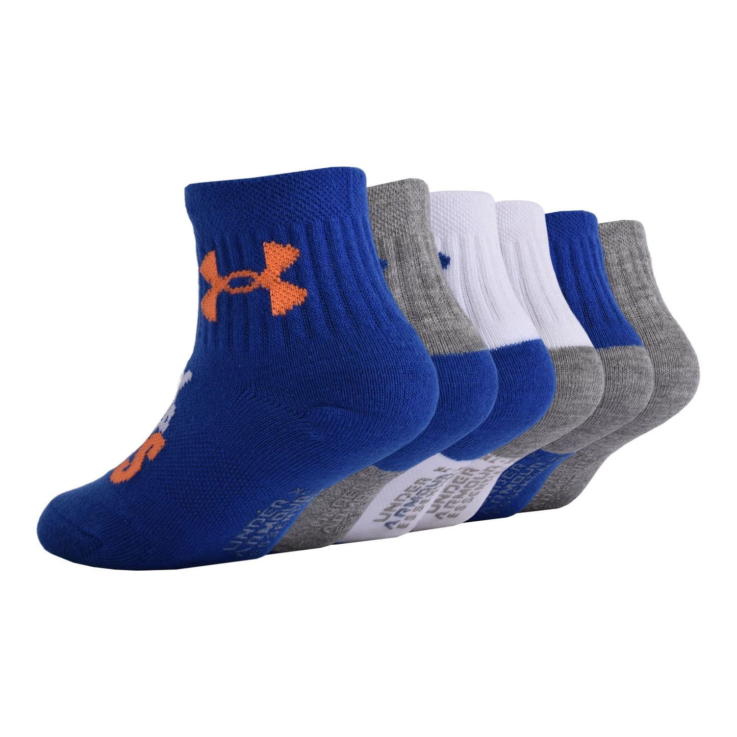 Under Armour Baby Boys Multi Pack Play Essential Quarter Sock, Royal Blue, 2T-4T