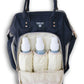 Jumping Daisy Large Backpack Baby Changing Diaper Bag (Blue)