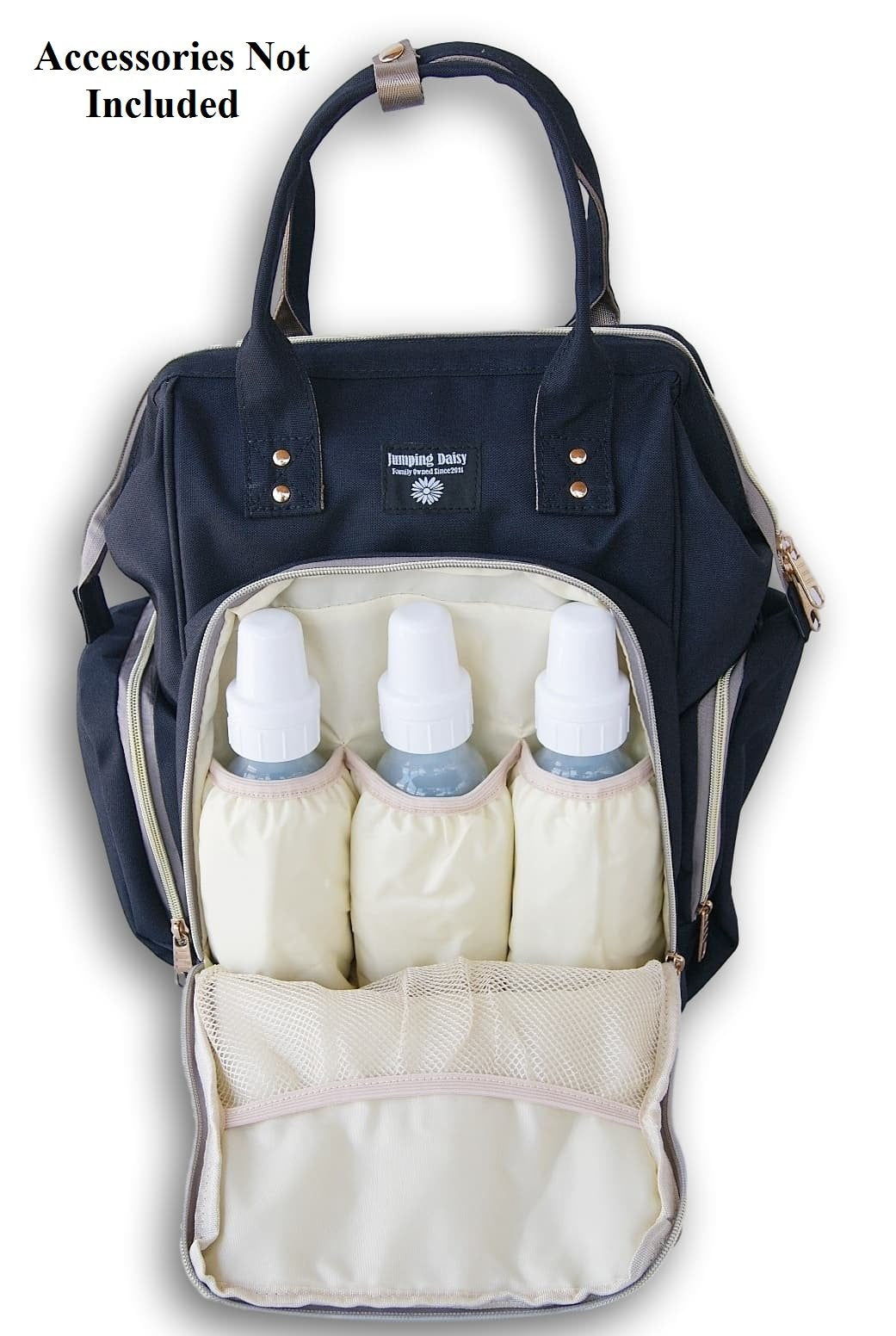 Jumping Daisy Large Backpack Baby Changing Diaper Bag (Blue)