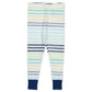 Honestbaby Boys' Organic Cotton 2-Piece Snug Fit Pajama Set, Rainbow Stripe Blues, 5T