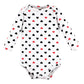 Hudson Baby Unisex Baby Cotton Long-Sleeve Bodysuits, Girl Mommy Red Black, 3-6 Months