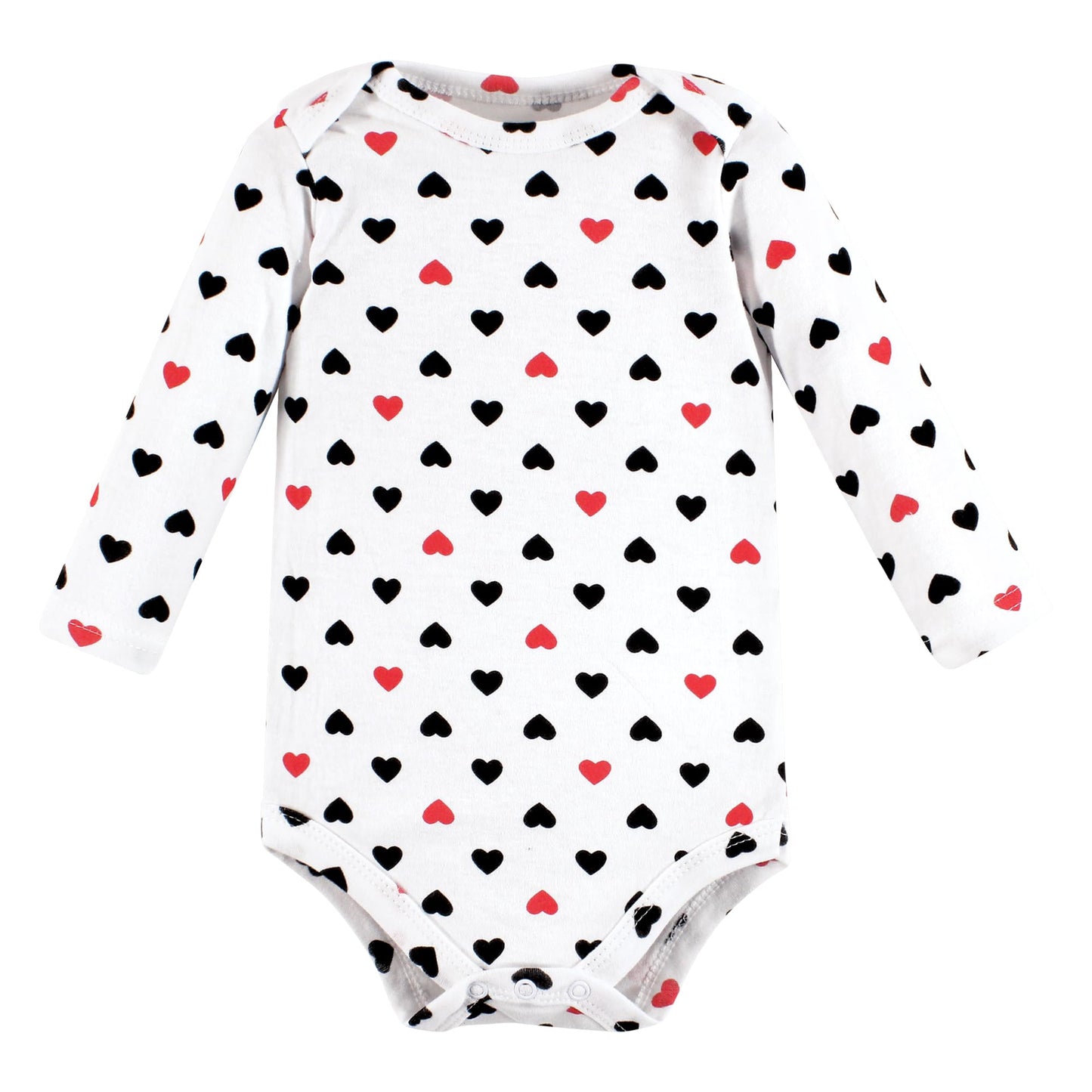 Hudson Baby Unisex Baby Cotton Long-Sleeve Bodysuits, Girl Mommy Red Black, 3-6 Months