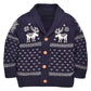 Sanmio Toddler Baby Boys Girls Deer Christmas Cardigan Sweater Long Sleeve Button-Up Coat 6M-4T Navy
