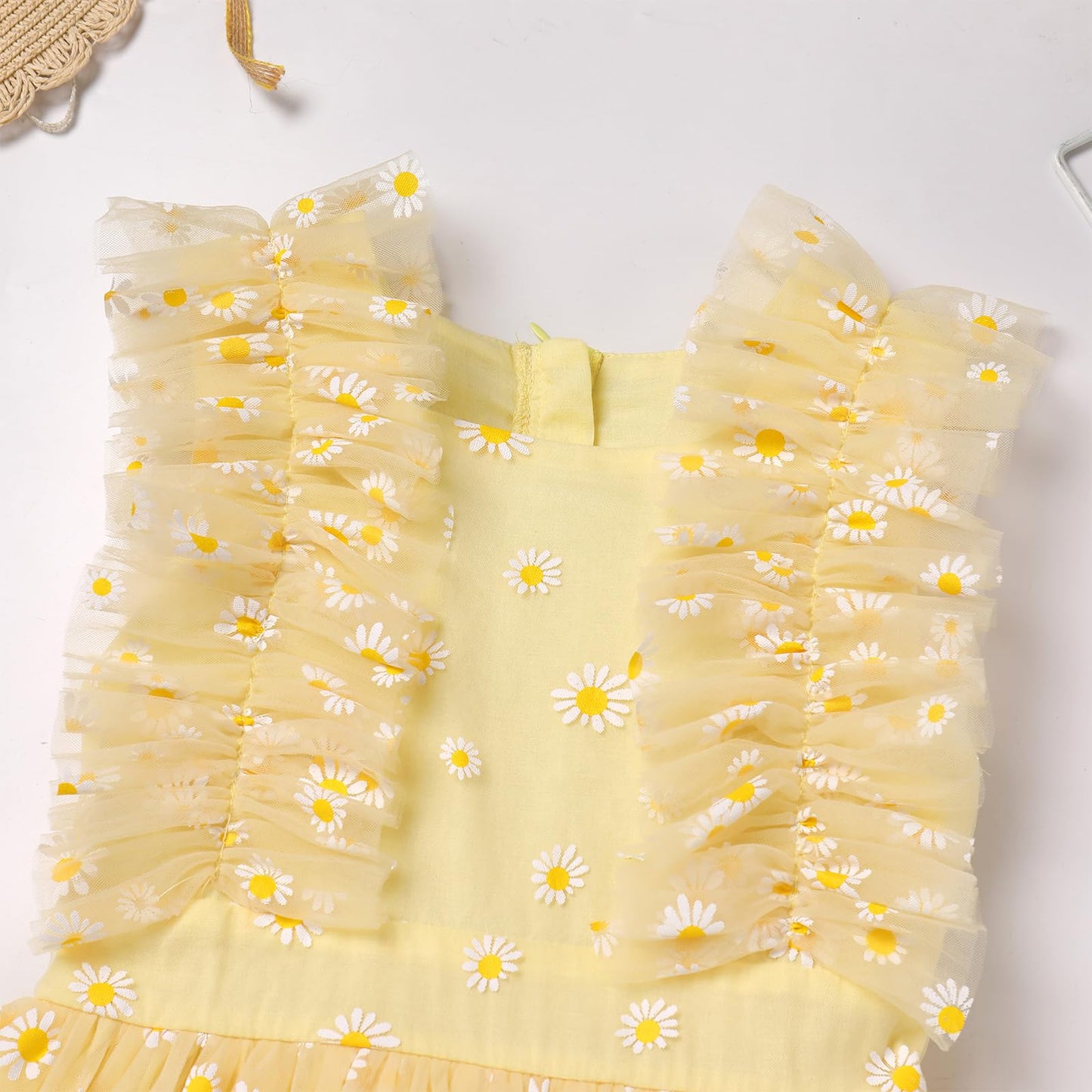 Gifts For One Year Old Girl, Princess Tutu Toddler Birthday Dress Infant Ruffled Flower Embroidered Special Occasion Photoshoot