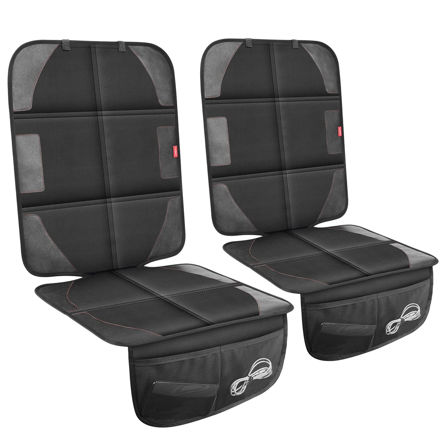 Luilanc Car Seat Protector With Thickest Padding,Waterproof 600D Fabric Child Baby Seat Protector With Storage Pockets,Non-Slip