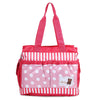 Unique Ideas New Born Baby Multipurpose Polyester Diaper/Mother Bag With Holder Diaper Changing Multi Compartment (Red Stripes, 
