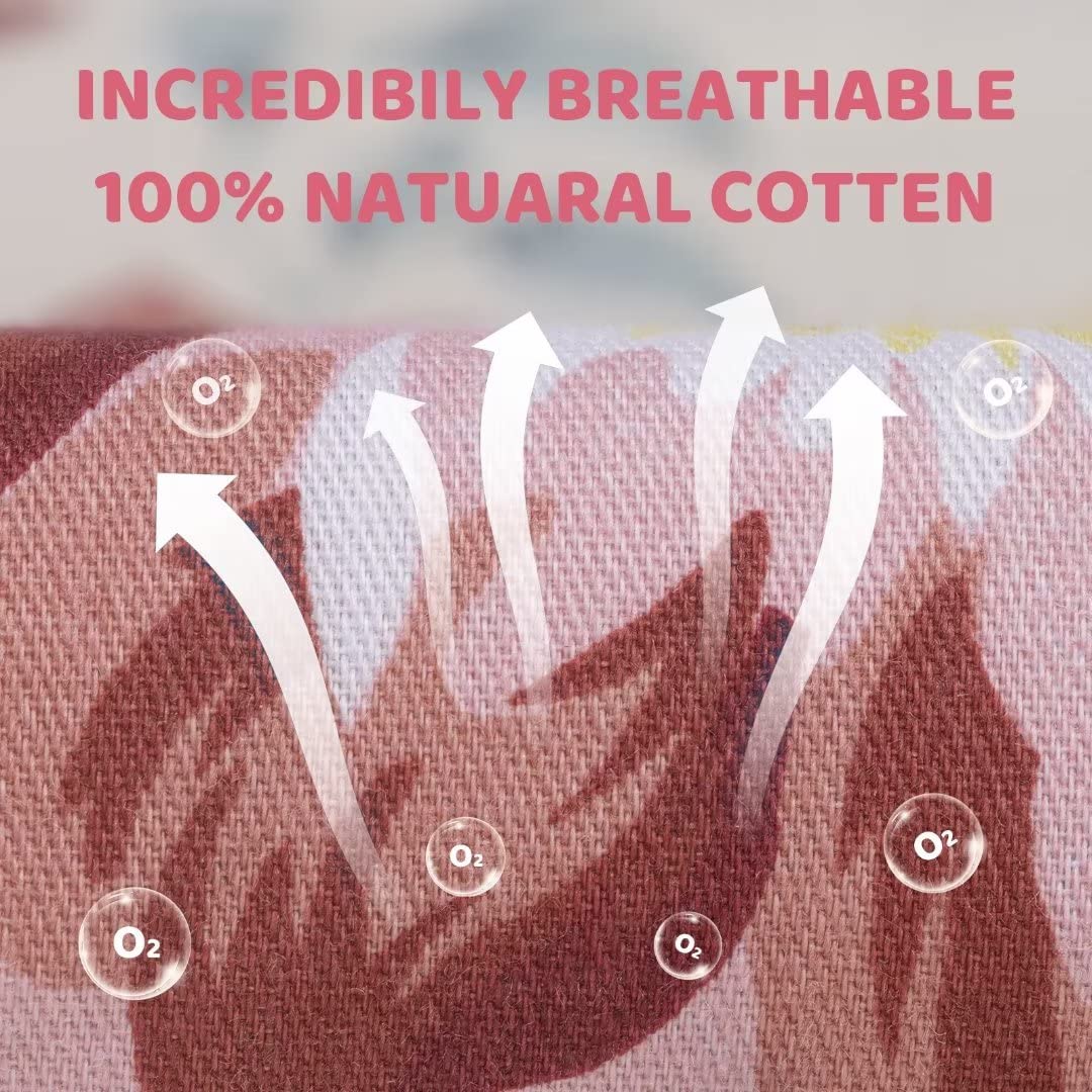 Breathable Cotton Baby Lounger Cover | Mexxi 100% Hypoallergenic Baby Nest Cover For Newborn (Cover Only) (Roses)