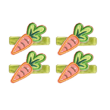 Baby Girls Carrot Hair Clips Pin Easter Bunny HairClips Carrot Hair Barrettes Pin JHE27 (4 Pcs Set)