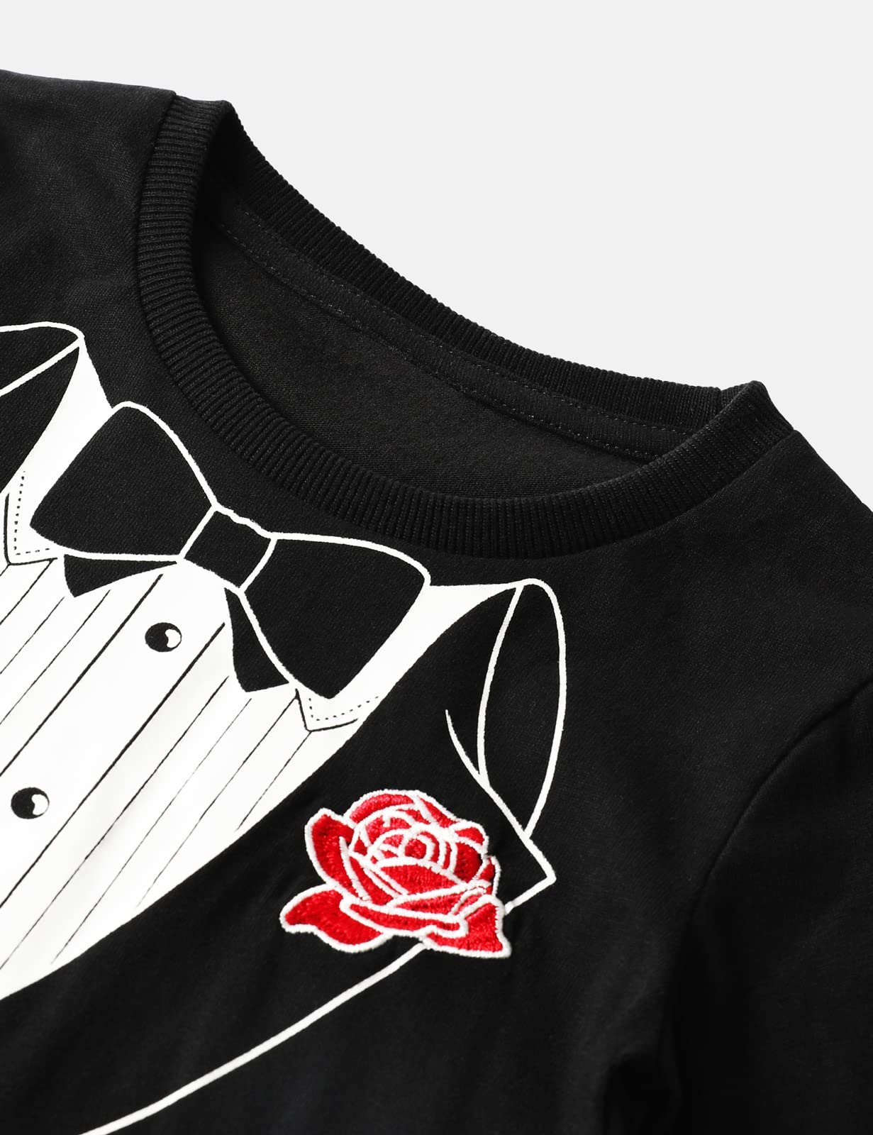 Cosland Toddler Tuxedo Shirt Boys Printed Wedding T-Shirt 3T