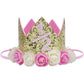 Baby Birthday Crown, Birthday Party Hat For 6 Months Girls Boys Unisex Tiara Photo Props Decorations Birthday Gifts