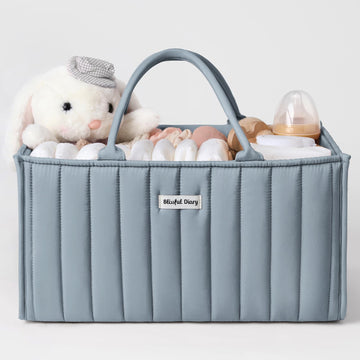 Blissful Diary Baby Diaper Caddy Organizer, Baby Shower Basket For Boys Girls, Gift For Newborn Essentials, Baby Registry Must H