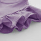 Twkioue Kid Tutu Dress Toddler Girls Flutter Sleeve Tulle Summer Party Dresses 817 Dark Purple 90