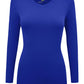 Natural Uniforms Womens Long Sleeve V-Neck T-Shirt Under Scrub (True Royal Blue, X-Large)