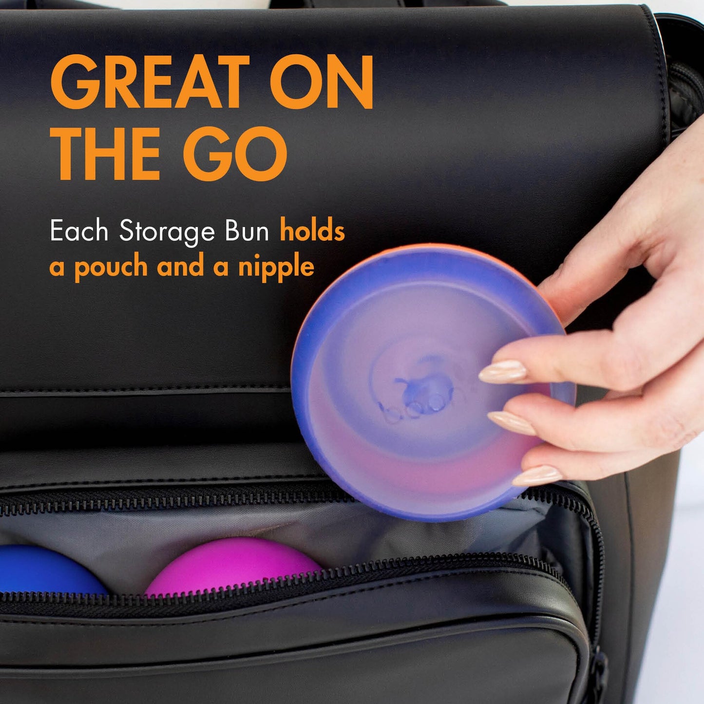 Boon Nursh Storage Buns For Baby Feeding Essentials - Baby Bottle Organizer And Storage - Holds Boon Nursh Bottle Pouches, Nippl