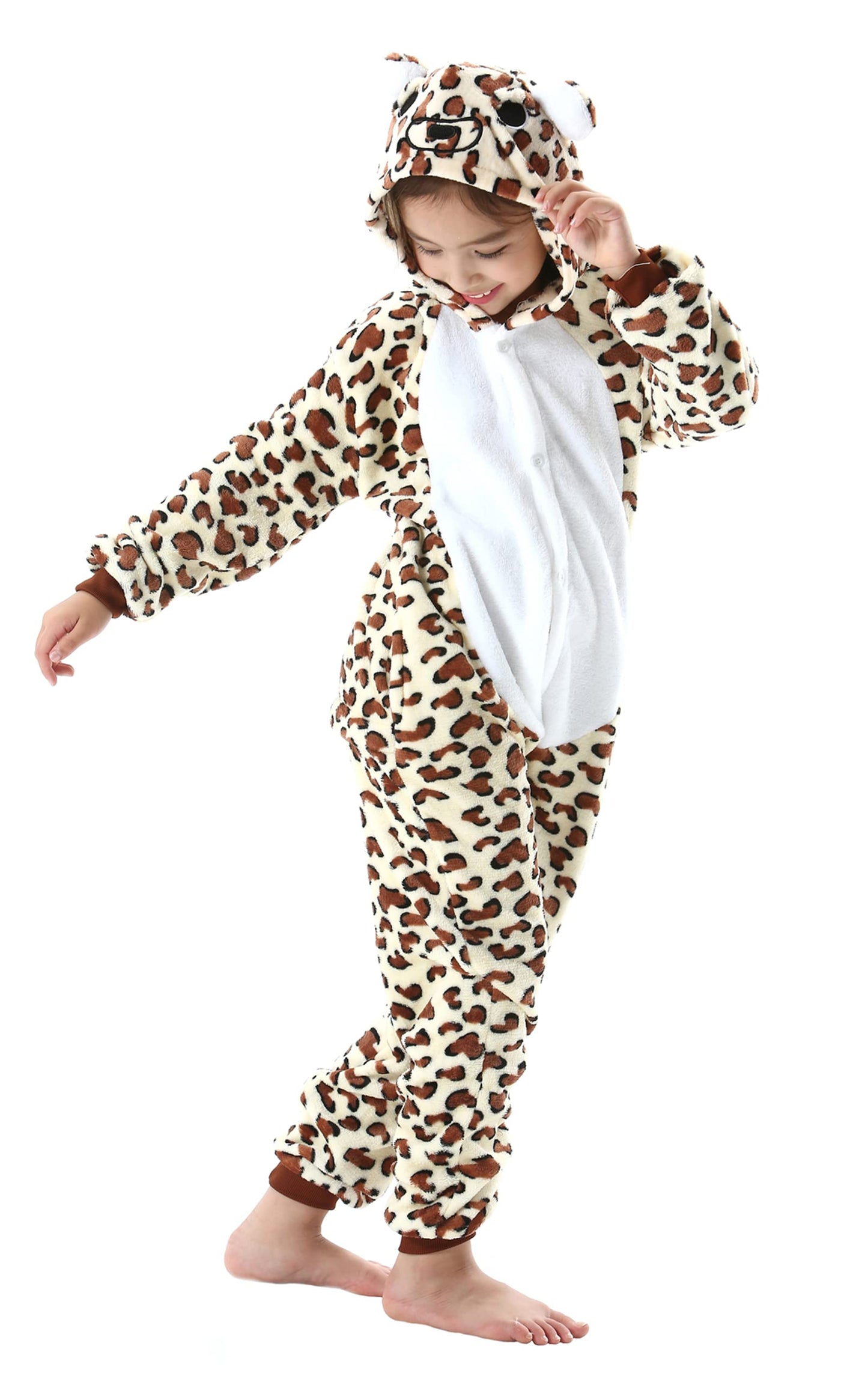 Atoz Onesie For Kids, Animal Pajamas Halloween Cosplay Costume For Girls Boys, Bear 4-5T