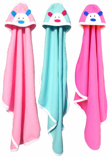 BRANDONN Newborn Original 3PCS.. Big Size (36 X 27) Cute Baby Blankets for Babies (CGreen, Hotpink, Pink; Pack of 3)