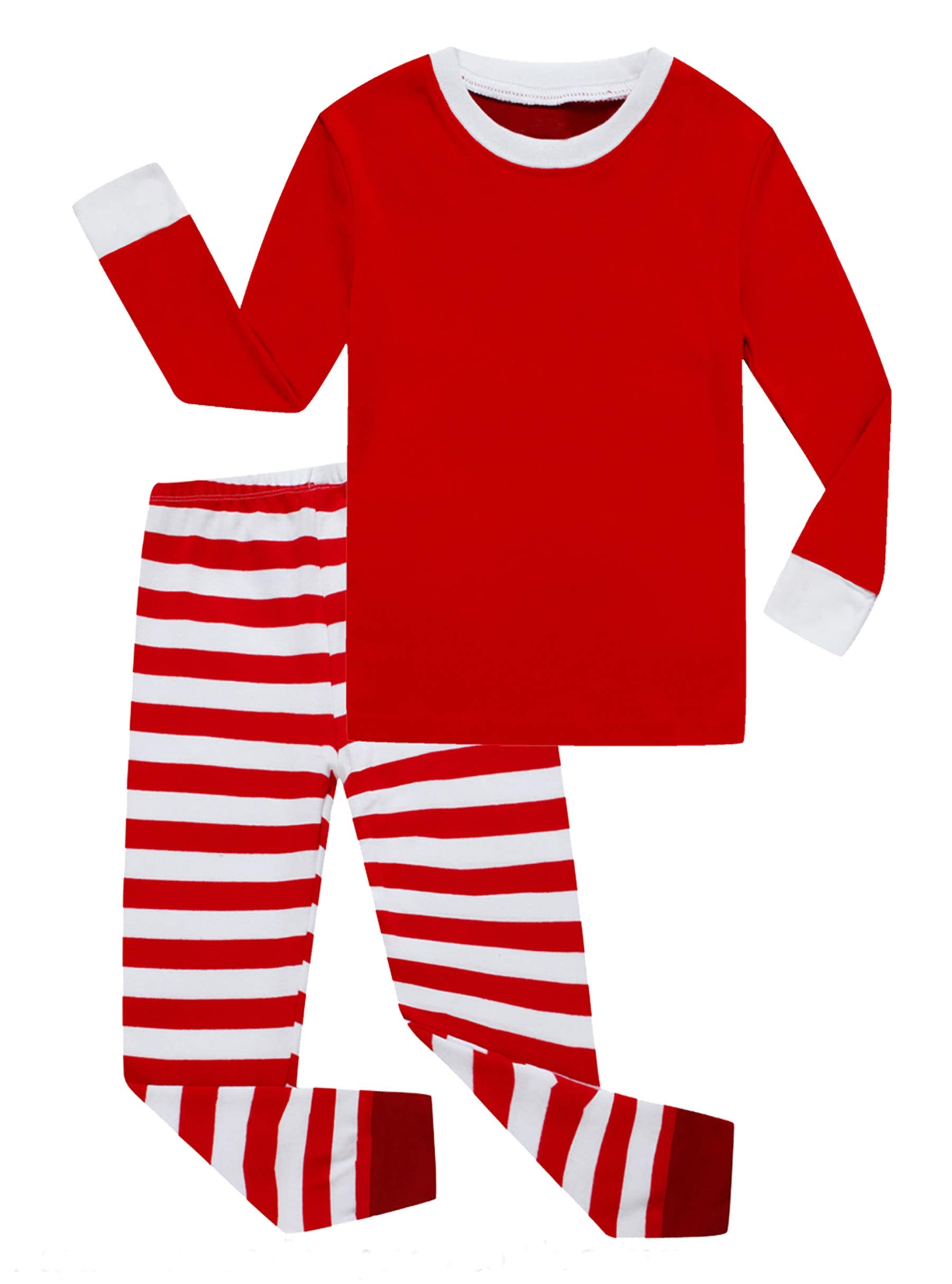Family Feeling Little Girls Boys Matching Christmas Pajamas Sets 100% Cotton Sleepwears Toddler Kids Pjs Size 18-24 Months Strip