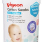 Pigeon Cotton Swabs, Flexible And Soft Paper Stem, 100% Soft Cotton Tips, Thin & Hinged, 200 Pieces, White