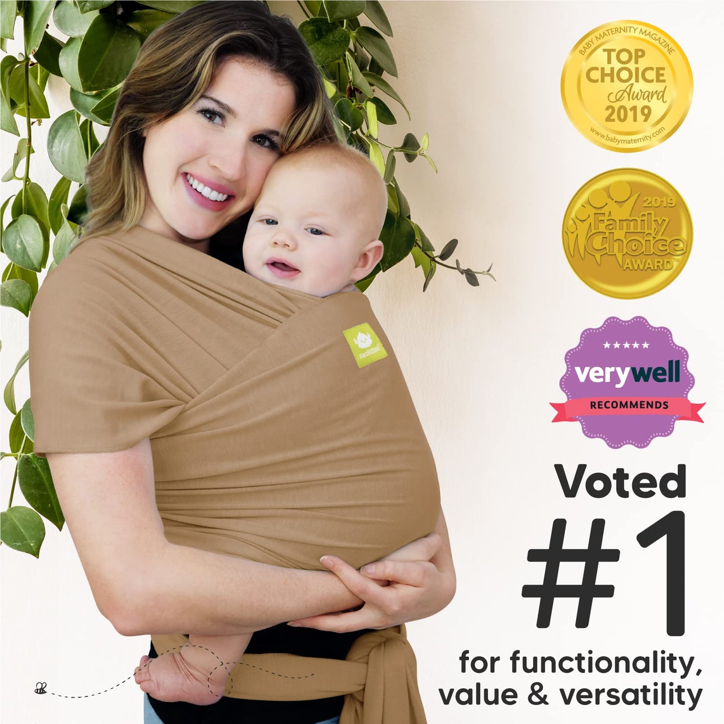 KeaBabies Baby Wrap Carrier - All in 1 Original Baby Carrier Newborn to Toddler Sling, Easy to Wear, Hands Free Bonding, Lightwe