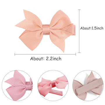 Cllot Hair Bows, 42Pcs 2' Fully Lined Bows Clips For Girls, Alligator Hair Clips For Girls Toddlers Baby Kids