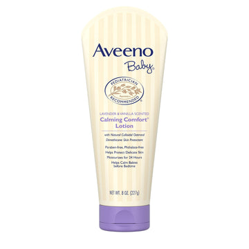 Aveeno Baby Calming Comfort Moisturizing Lotion With Lavender, Vanilla And Natural Oatmeal, 8 Fl. Oz