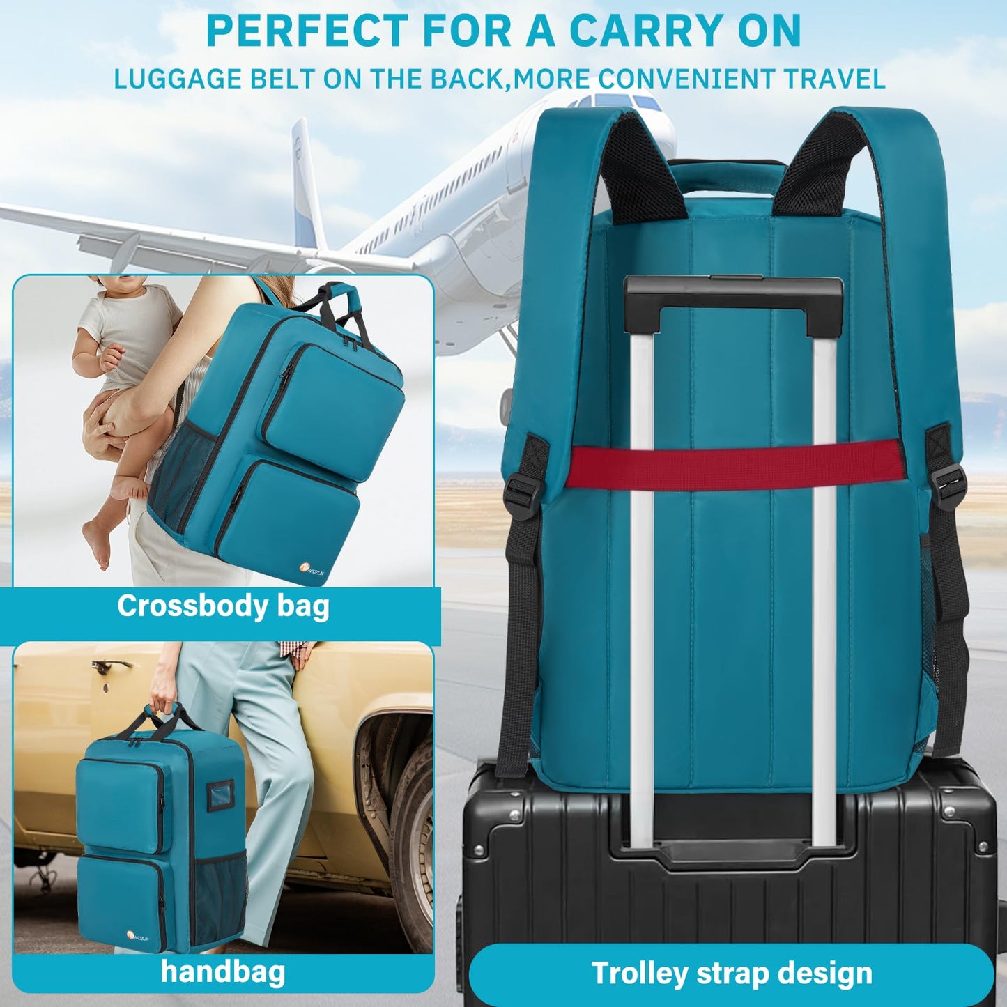 Akozlin Foldable Stroller Travel Bag Backpack 14.2'X8.7'X20.5'Compatible With Gb Pockit+ All City/Gb Pockit Air All Terrain/G