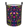 Pevtufa Colorful Mexican Foldable Laundry Basket Organizer,Fabric Clothes Toy Storage Basket Nursery Hamper Storage Bin For Hous
