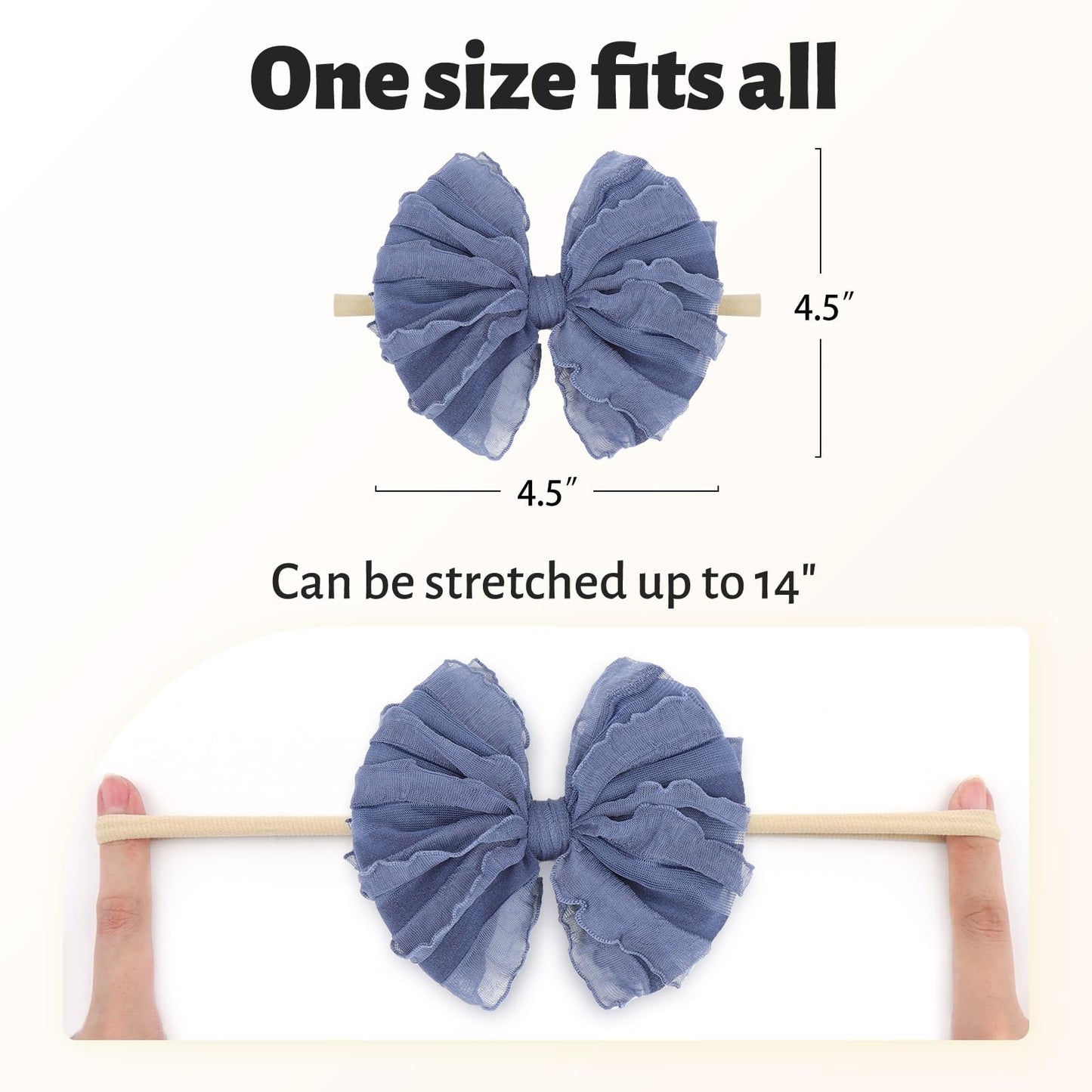 Lanmerry 3 Pack Baby Girls Headbands Soft Elastic Headbands Newborn Lace Hair Bow Hair Accessories For Infant Baby Toddler Girls