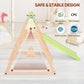 Cozibb 7 In 1 Indoor Jungle Gym For Kids, Foldable Toddler Indoor Playground With Slide, Beechwood & Baby Swing, Climbing Wall &