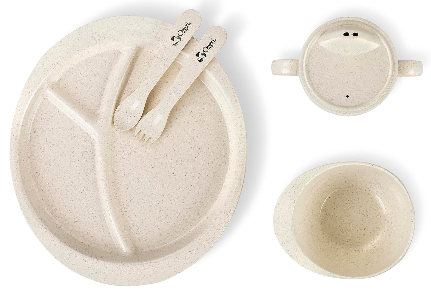 Ozeri Earth Dish Set For Kids, 100% Made From A Plant