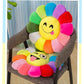 Cool Dealzz Home Furnishing Soft Velvet Sunflower Fiber Filled Smiley Back & Seat Cushions, Use in Kids Playing, Room Decorate, 