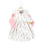Hudson Baby Baby Girls Hudson Infant Girl Cotton And Cardigan Set, Pink Tulips, 5 Toddler Casual Dress, Pink Tulips, 4-5T Us