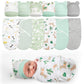 Ramede 6 Pack Preemie Swaddle Blanket with Hats Sleep Swaddle for Baby Boy Girl Preemie Newborn Sacks Soft Cotton Wearable(Alpac