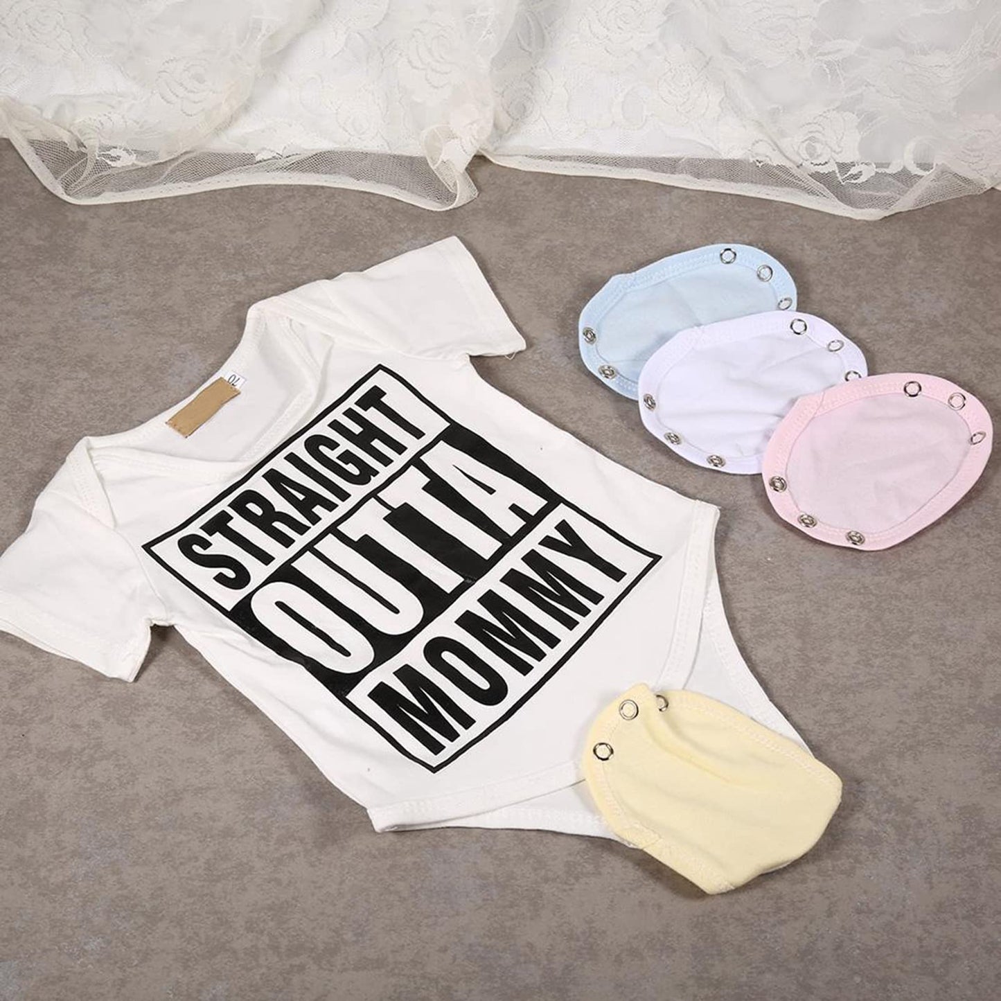 Topincn 5Pcs Baby Jumpsuit Extender Onesie Extenders Cotton Material Yellow Baby Girls Boys Kids Super Utility Diaper Jumpsuit P