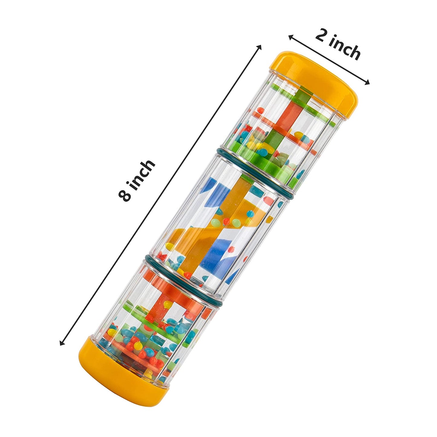 Rainmaker Baby Rain Stick Toys for Kids: 8 inch Rainstick Sensory Rattle Toys for Babies,Shaker Rainfall Tubes Musical Instrumen