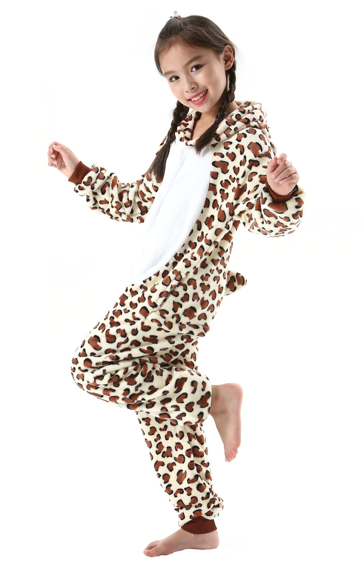 Atoz Onesie For Kids, Animal Pajamas Halloween Cosplay Costume For Girls Boys, Bear 6-7Y