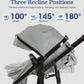 2-In-1 Convertible Baby Stroller With Aluminum Frame & Linen, Bassinet Stroller With Rubber Wheels, Foldable Infant Stroller Wit
