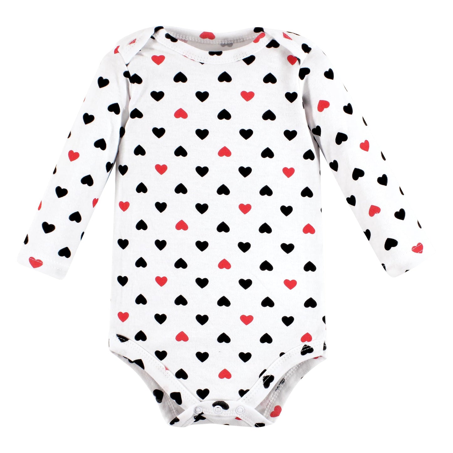 Hudson Baby Unisex Baby Cotton Long-Sleeve Bodysuits, Girl Mommy Red Black, 6-9 Months