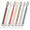 Duludulu 7 Pcs Braided Pacifier Clips For Boys And Girls, Pacifier Holder Baby Binky Clips Handmade Cotton Modern Unisex Pacifie